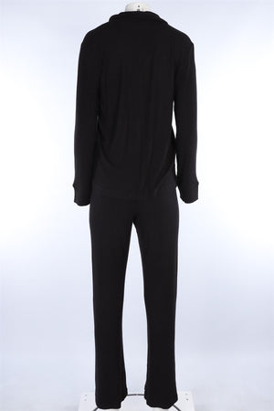 SKIMS BLACK PYJAMA SET SMALL