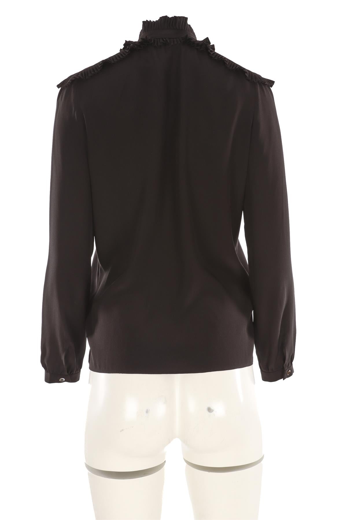 VANESSA SEWARD BLACK SILK SHIRT FR 38 UK 10