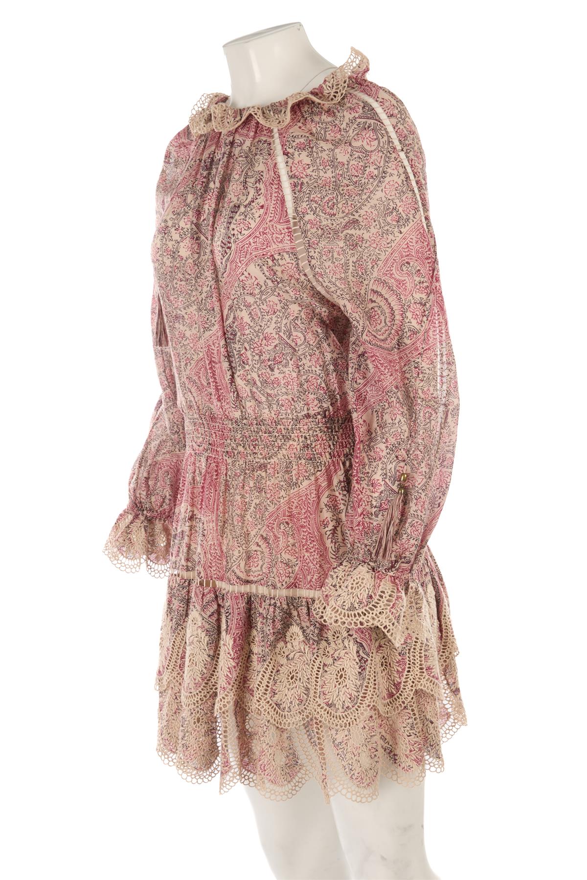 ZIMMERMANN MULTI COTTON MINI DRESS UK 12