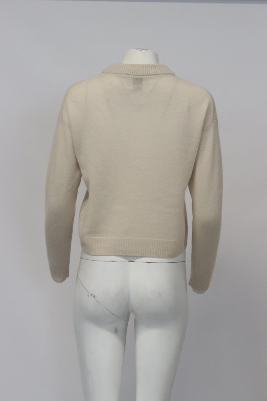 ALLUDE WOOL AND CASHMERE BLEND SWEATER SMALL