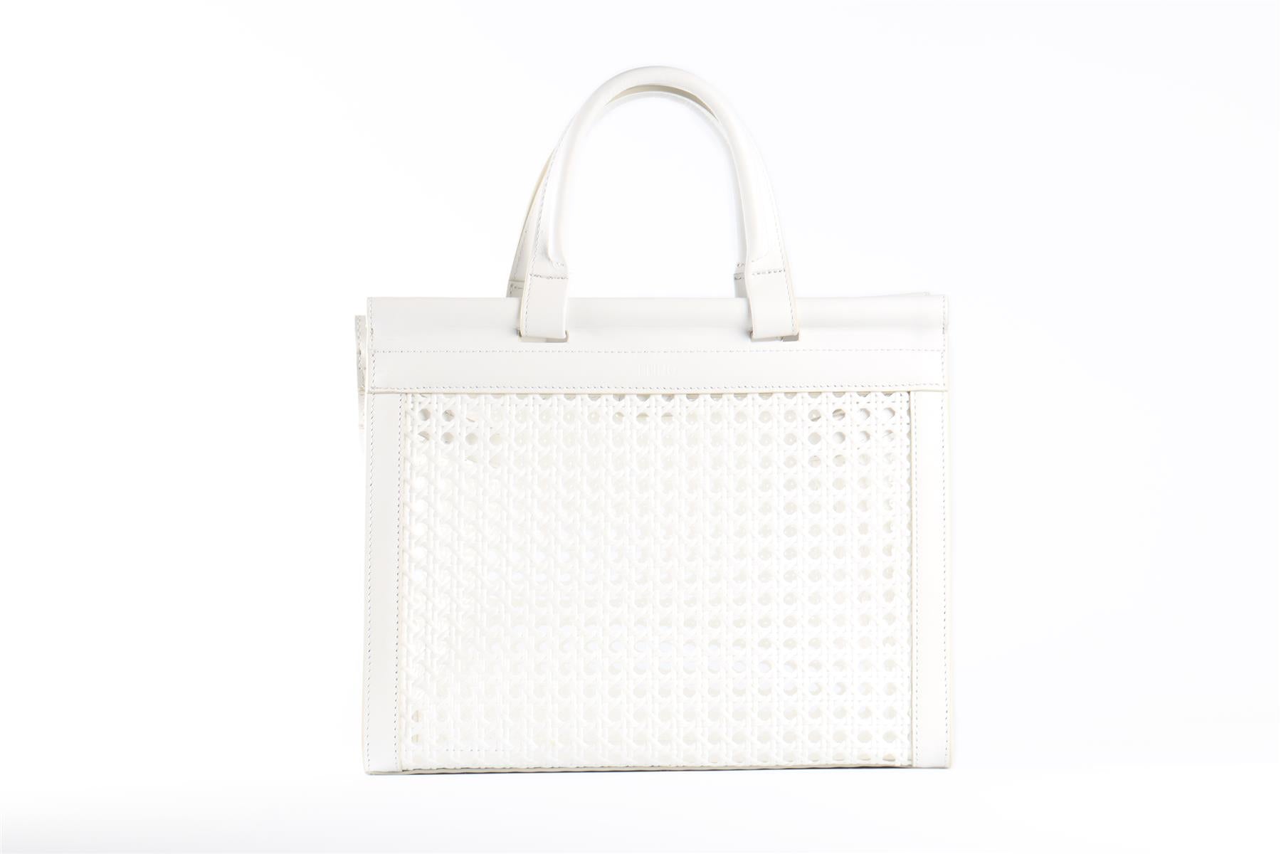 BLINQ WHITE LEATHER HANDBAG