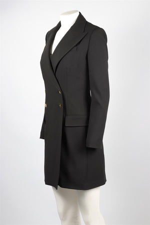 MICHAEL KORS BLACK WOOL COAT US 6 UK 10