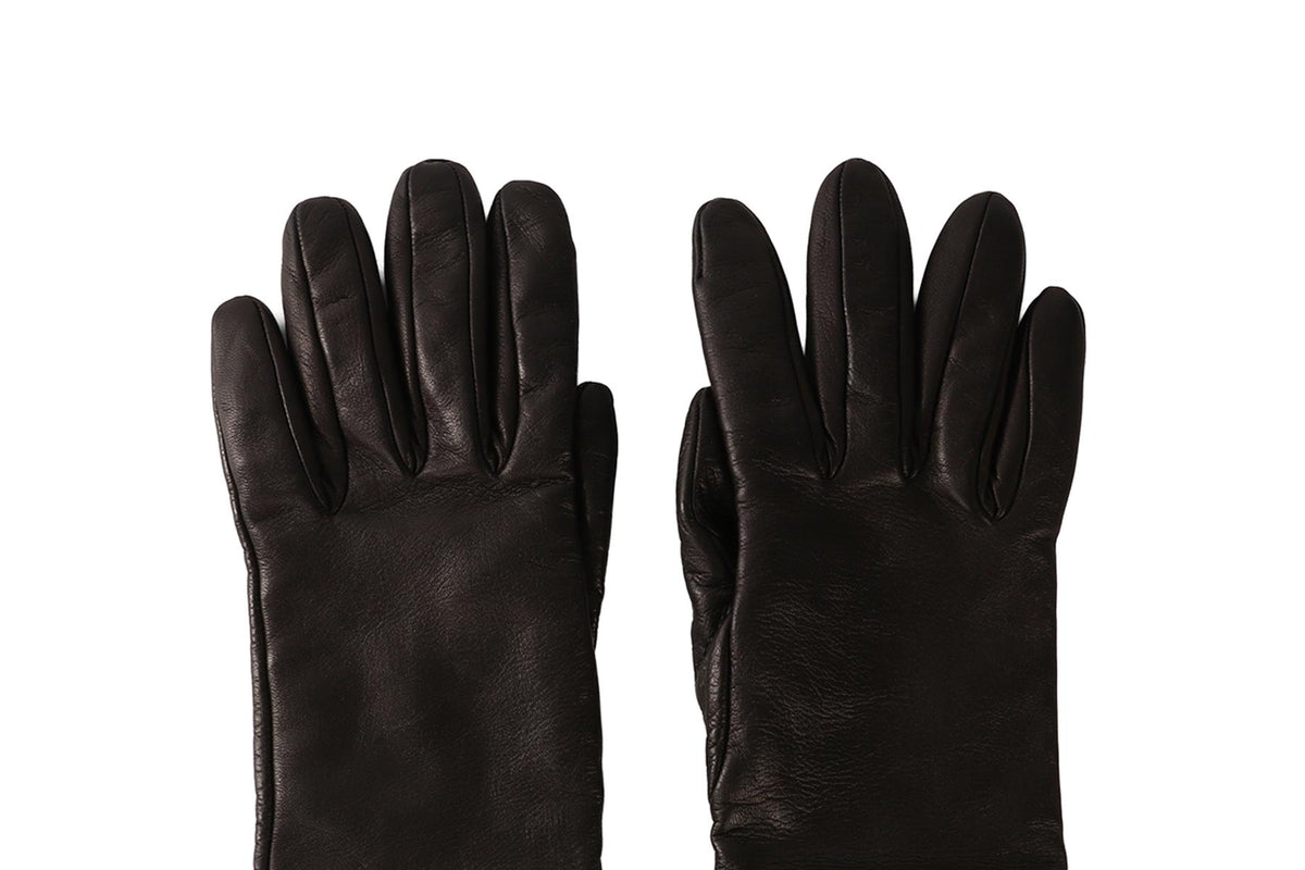 TOTEME BLACK LEATHER GLOVES SMALL