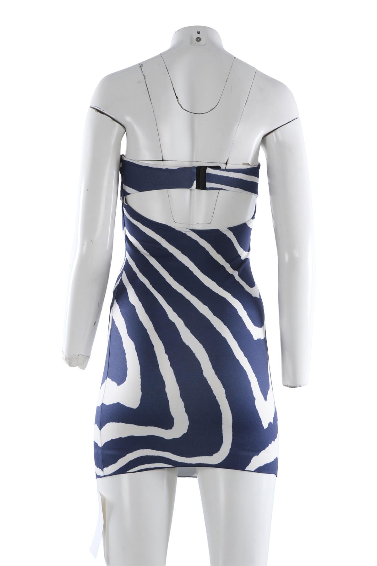 Blue Jersey Mini Dress