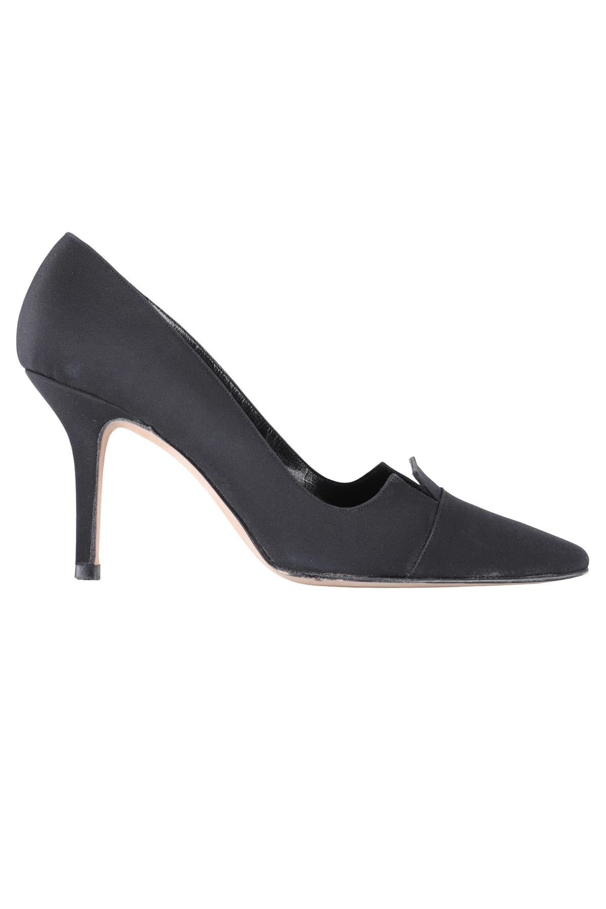 JIMMY CHOO BLACK GROSGRAIN PUMPS EU 38 UK 5 US 8