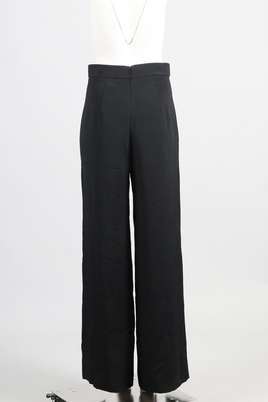 CUSHNIE ET OCHS SILK WIDE LEG PANTS US 8 UK 12