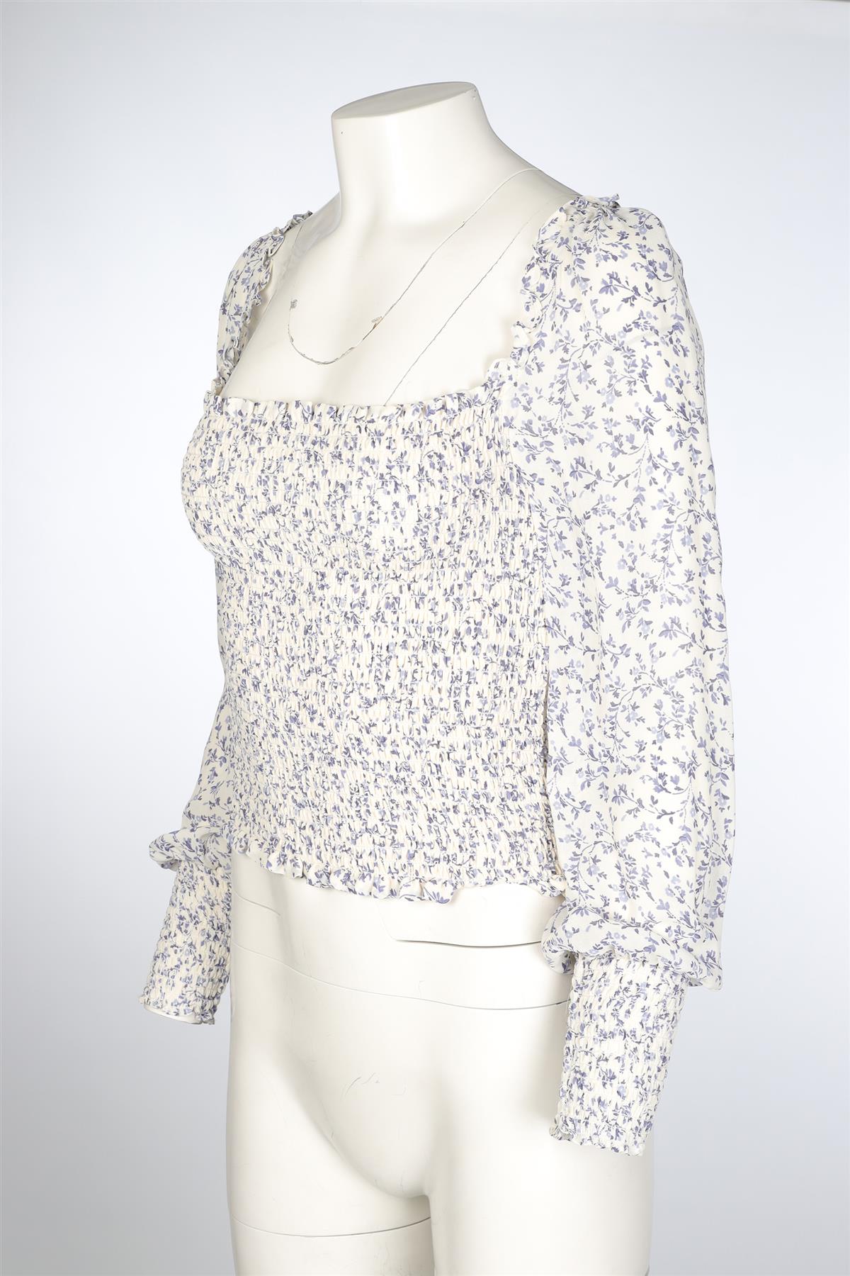 REFORMATION WHITE CREPE TOP SMALL