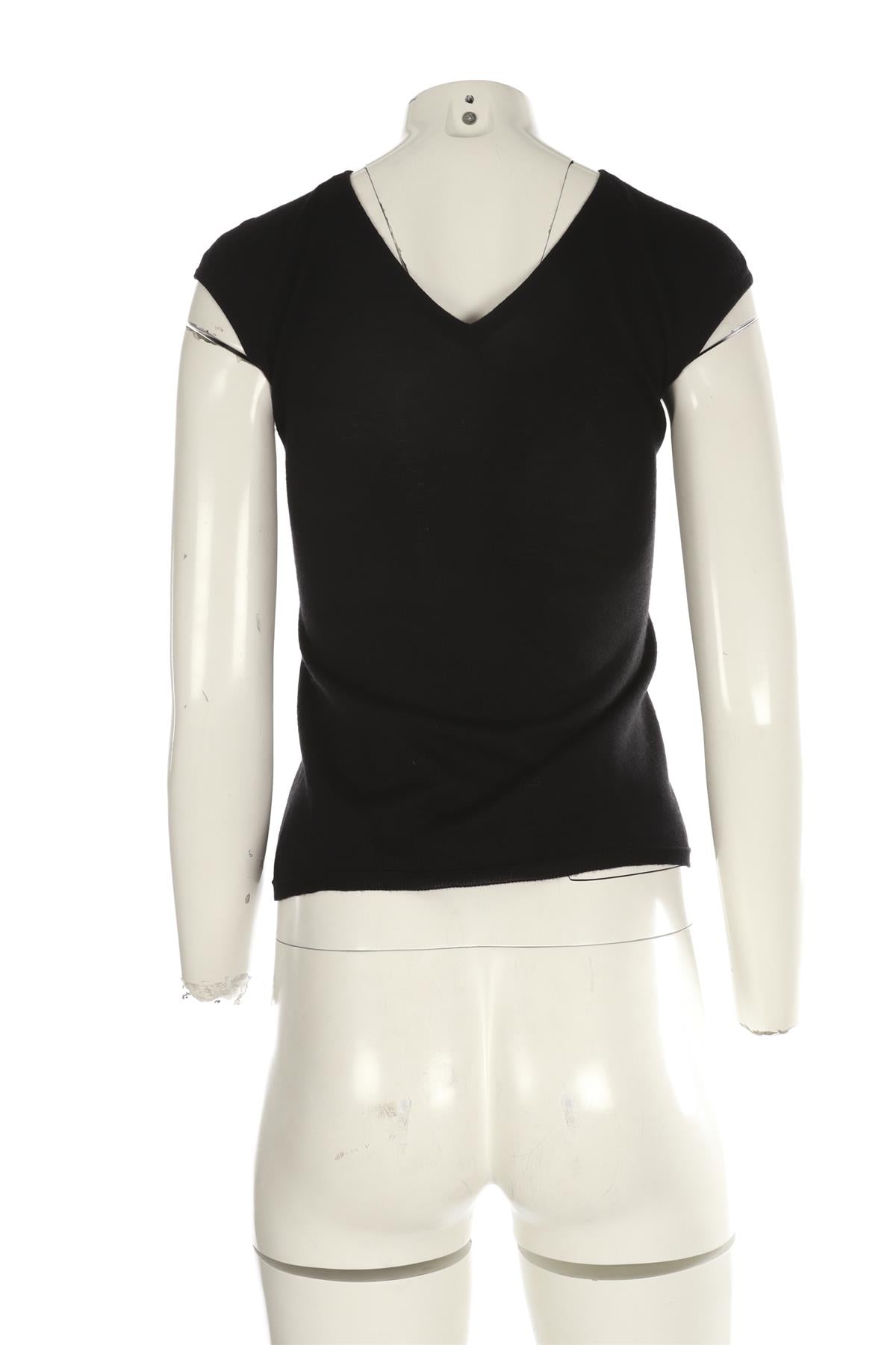 CHRISTIAN DIOR BLACK CASHMERE TOP SMALL