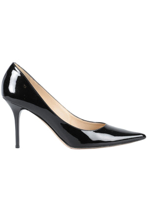 JIMMY CHOO BLACK PATENT LEATHER PUMPS EU 38.5 UK 5.5 US 8.5