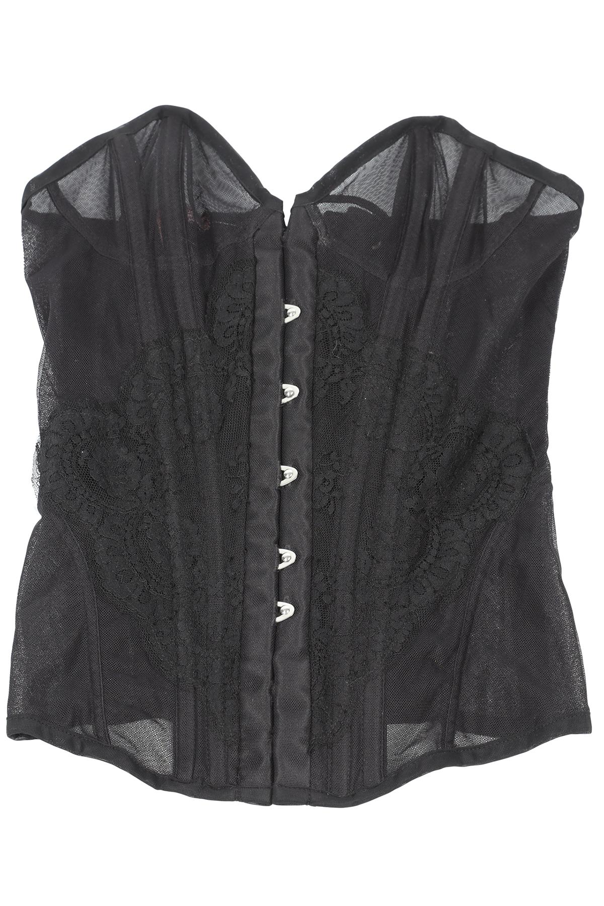 AGENT PROVOCATEUR BLACK MESH CORSET SMALL C-D