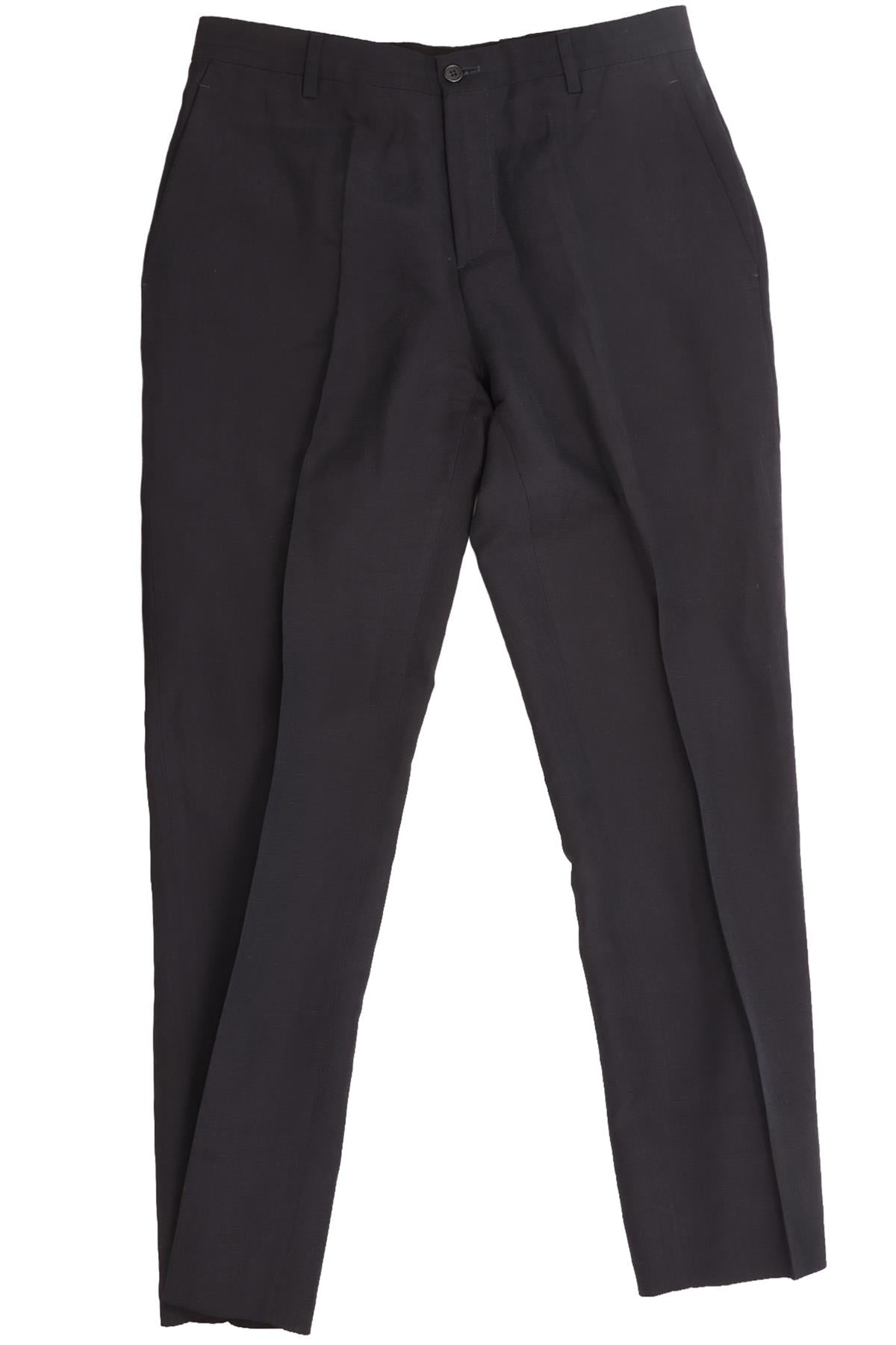 GIORGIO ARMANI NAVY MEN'S LINEN STRAIGHT LEG PANTS IT 50 UK 40