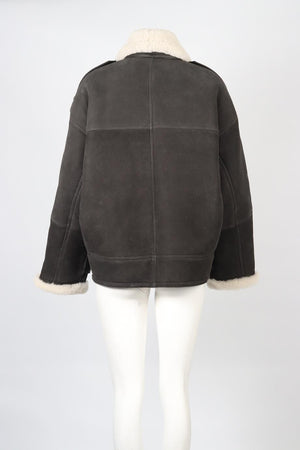 MEOTINE SHEARLING AND SUEDE JACKET MEDIUM-LARGE