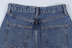 AGOLDE BLUE HIGH RISE STRAIGHT LEG JEANS W24 UK 6