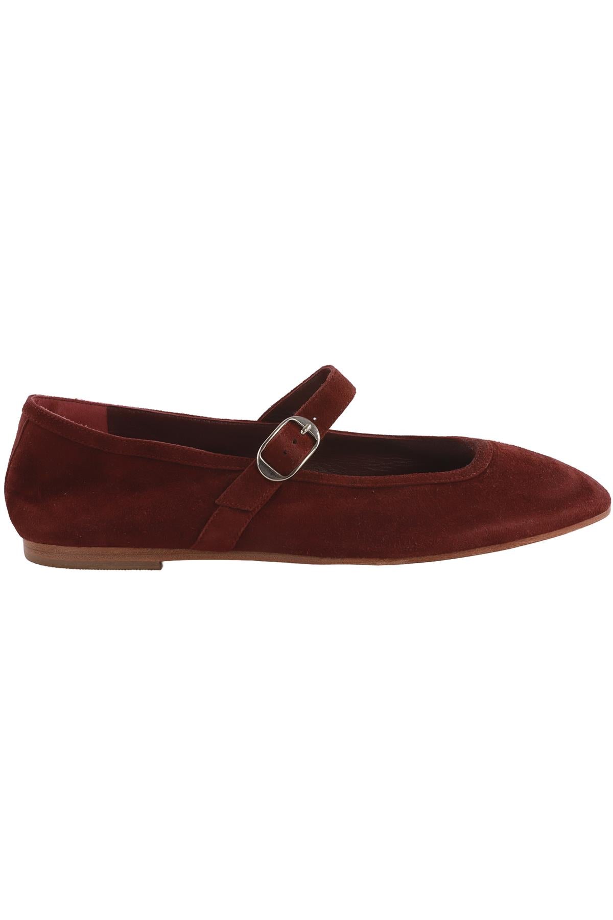 LE MONDE BERYL BURGUNDY SUEDE BALLET FLATS EU 39 UK 6 US 9