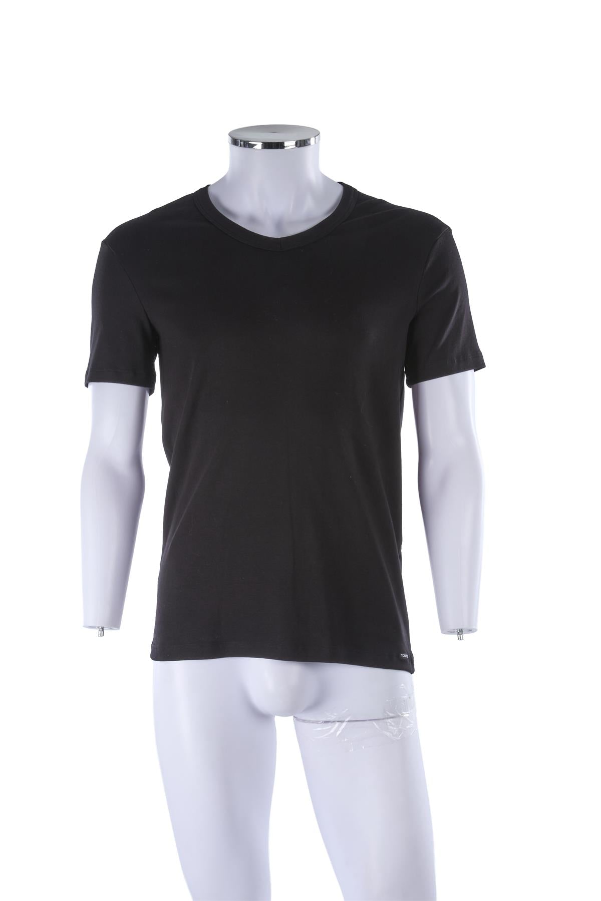 BLACK MEN'S COTTON T-SHIRT