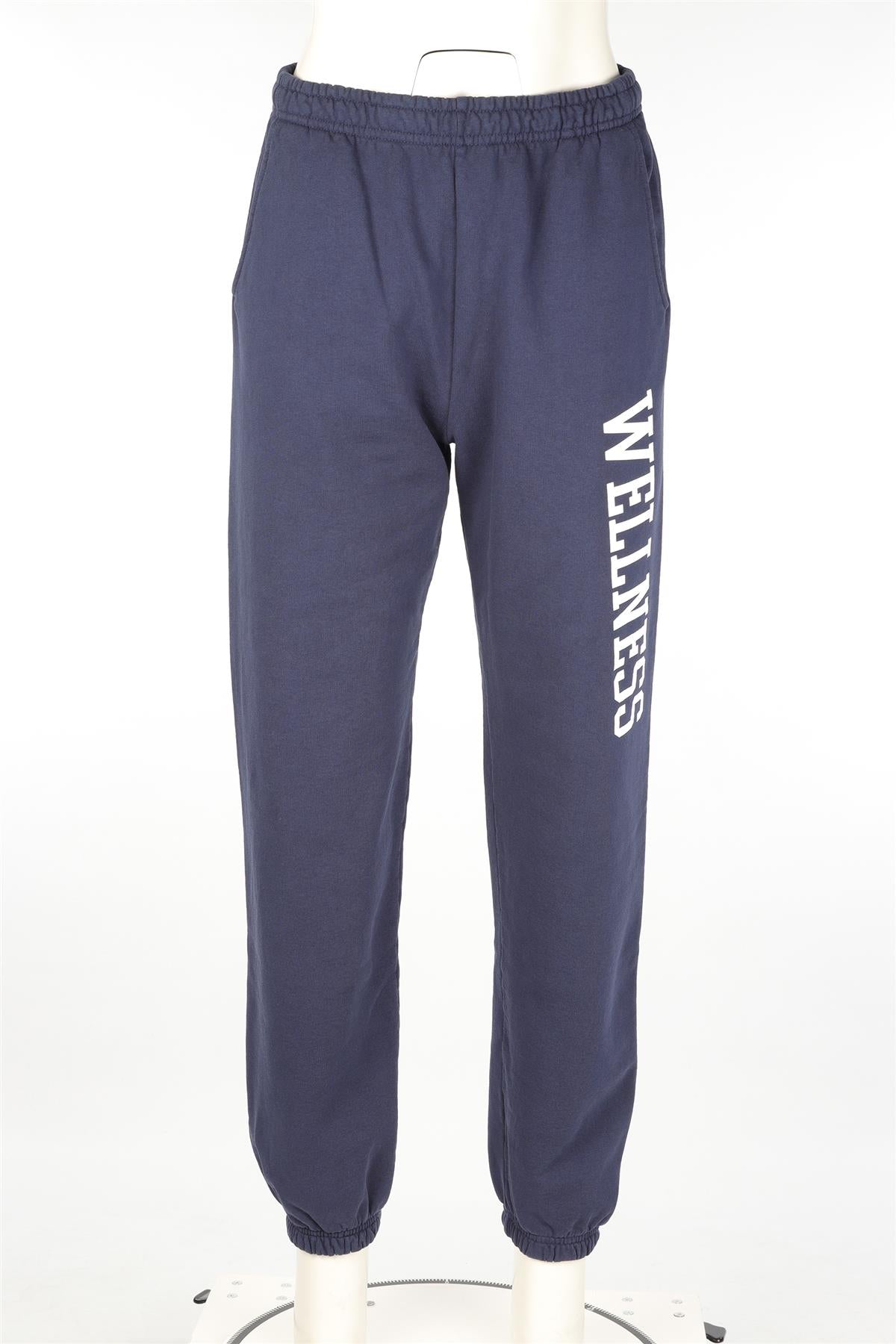 SPORTY & RICH NAVY COTTON TRACK PANTS LARGE