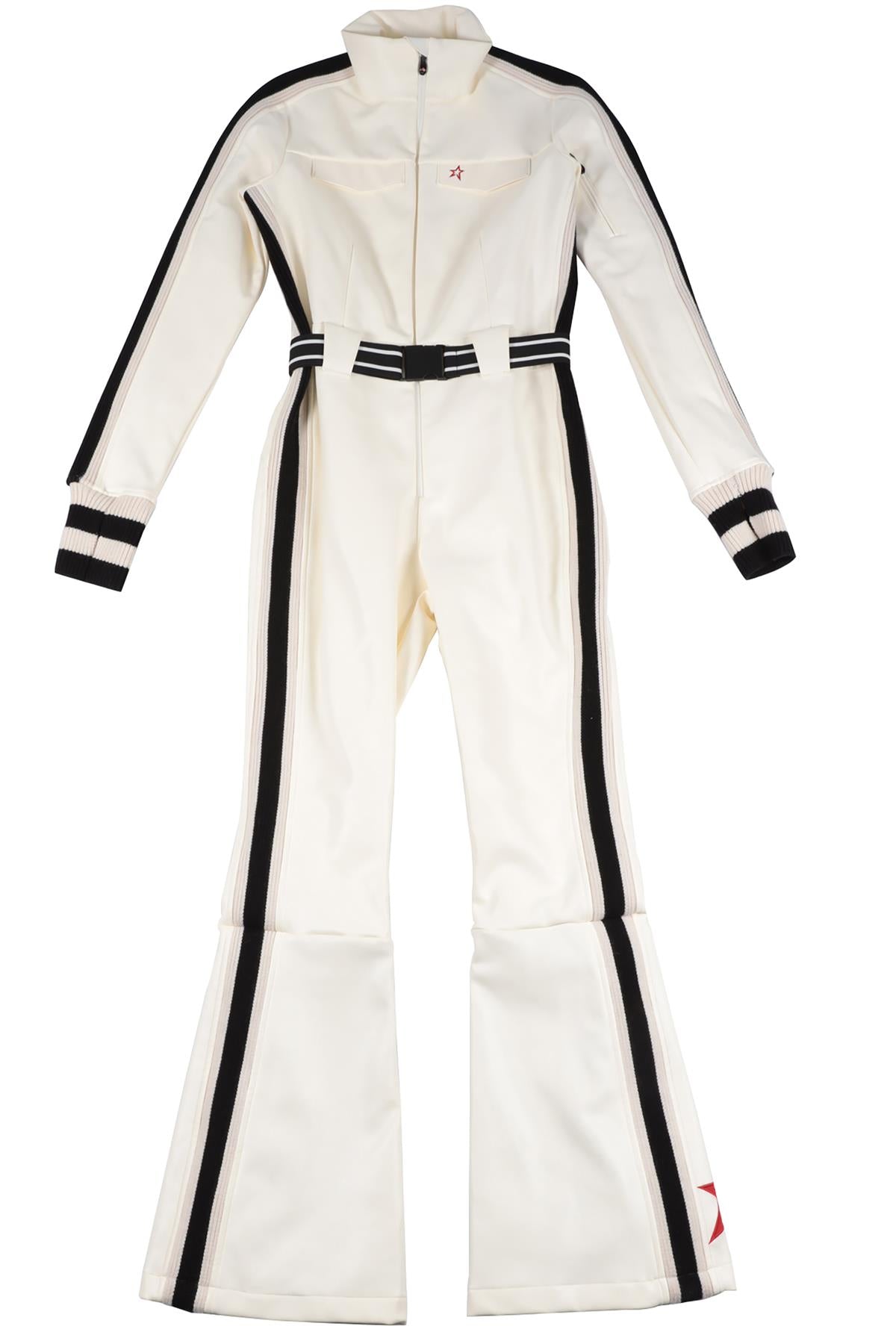 PERFECT MOMENT IVORY FAUX LEATHER SKI SUIT SMALL