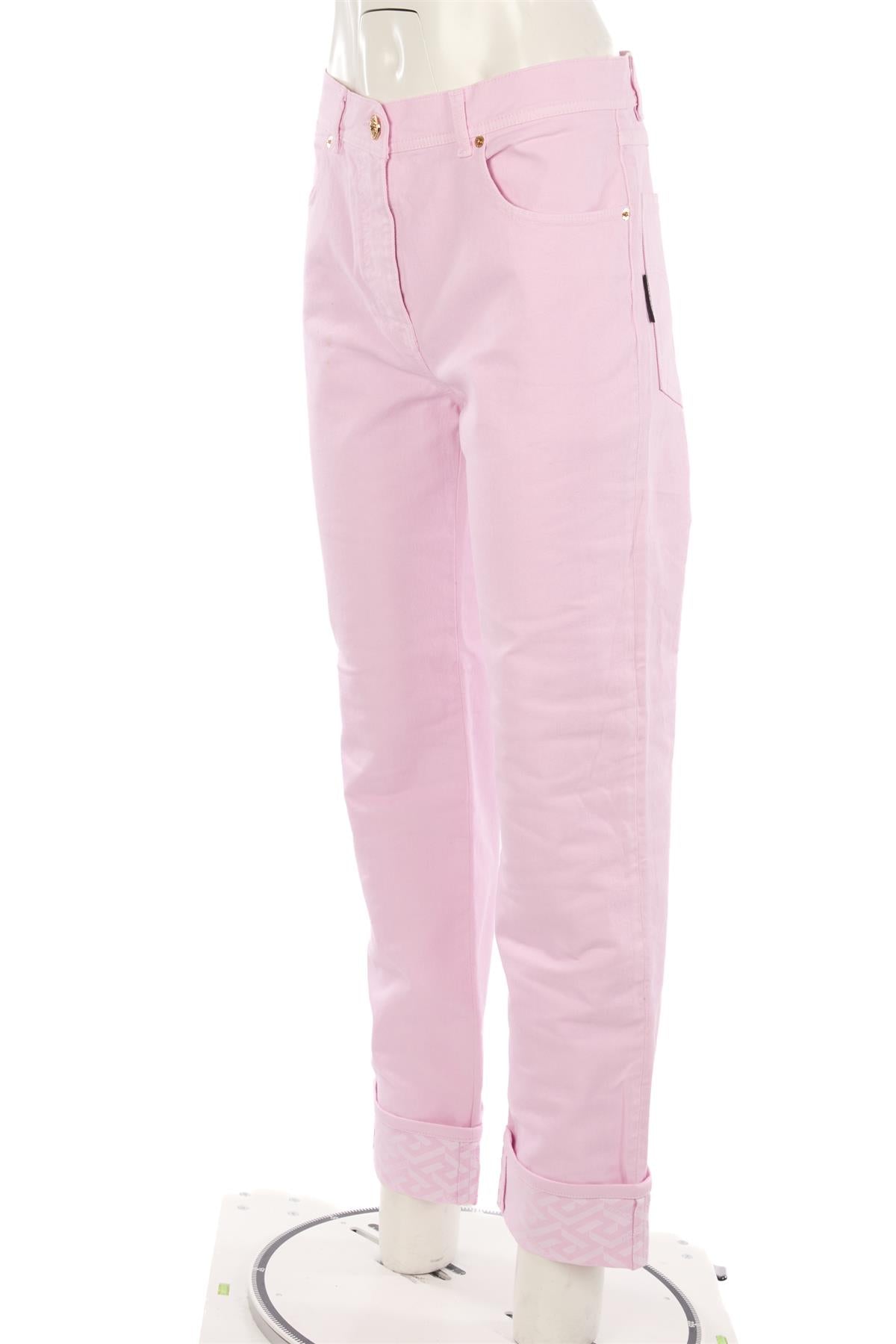 VERSACE PINK HIGH RISE STRAIGHT LEG JEANS W29 UK 10-12