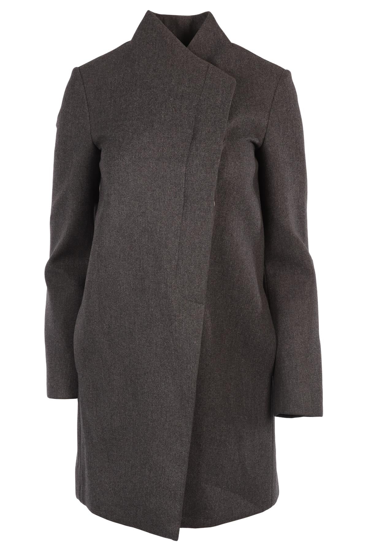 BRUNELLO CUCINELLI GREY WOOL COAT IT 40 UK 8