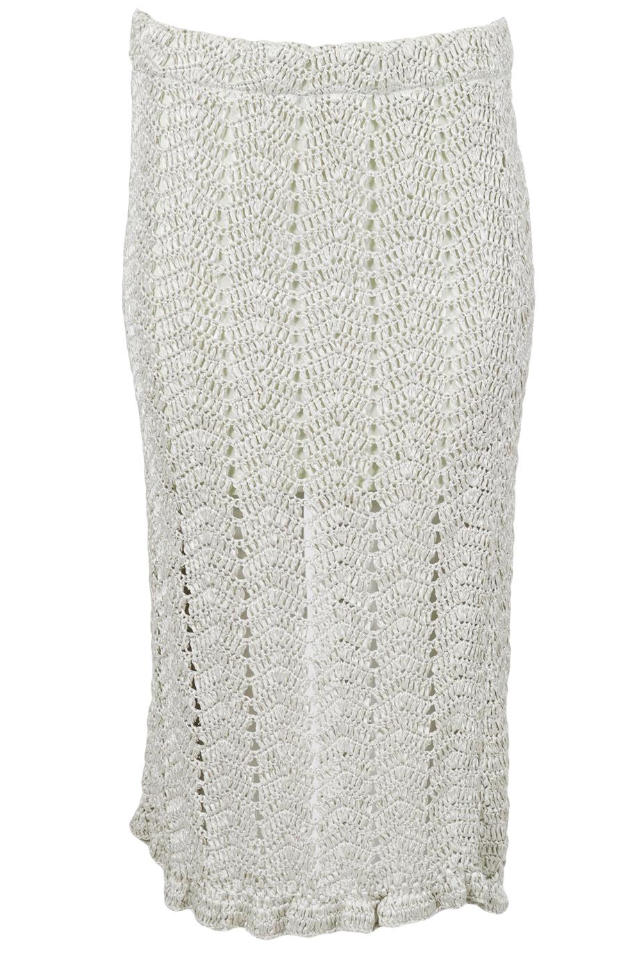 LOVESHACKFANCY CROCHET KNIT MIDI SKIRT SMALL