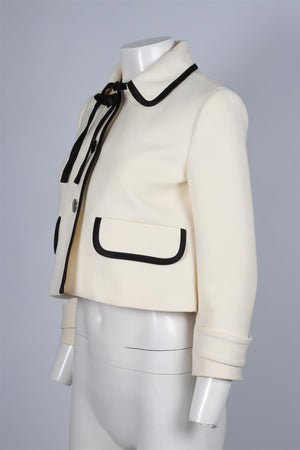 PRADA CREAM WOOL JACKET IT 38 UK 6