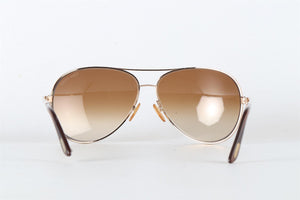 TOM FORD BROWN METAL SUNGLASSES ONE SIZE