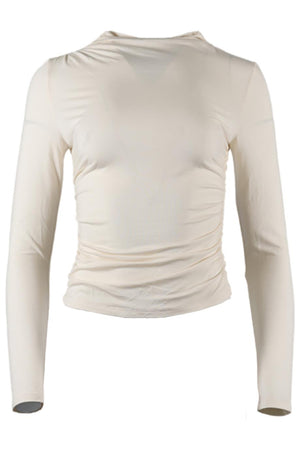 REFORMATION RUCHED JERSEY TOP SMALL
