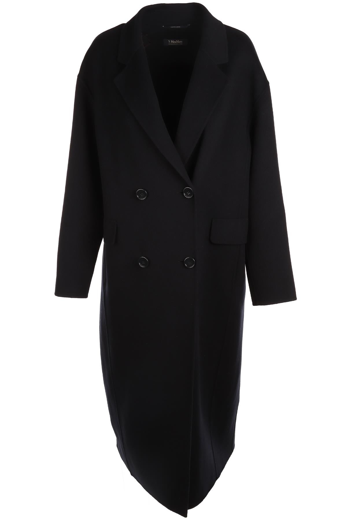 S MAX MARA NAVY WOOL COAT UK 12