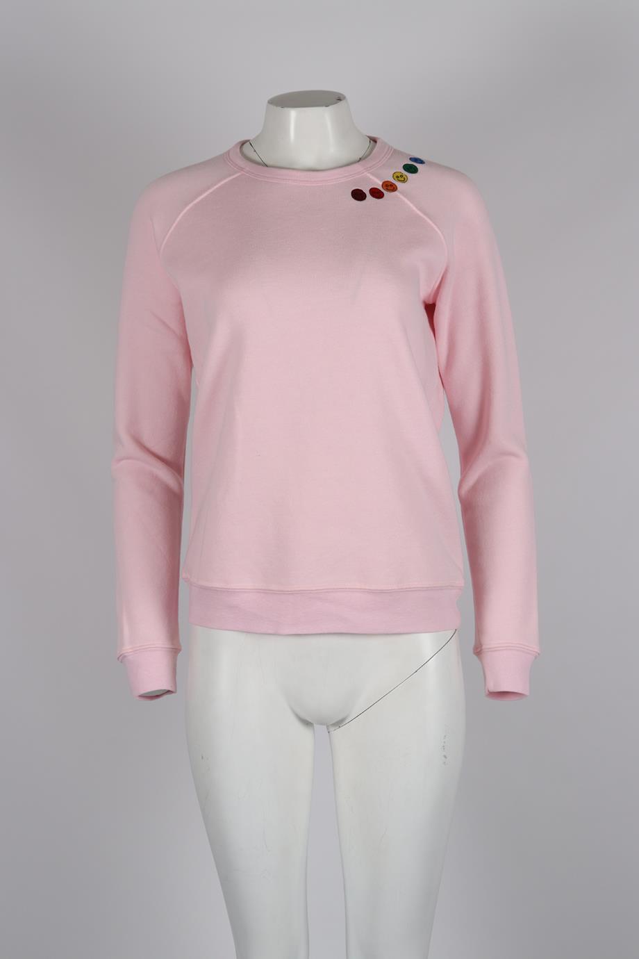 C.BONZ EMBROIDERED COTTON JERSEY SWEATSHIRT SMALL