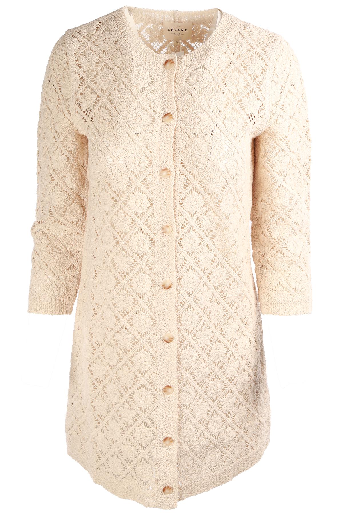 SÉZANE BEIGE CROCHET MINI DRESS SMALL