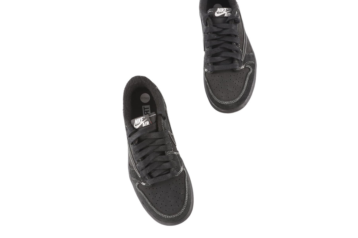 NIKE + TRAVIS SCOTT BLACK AIR JORDAN 1 BLACK PHANTOM SNEAKERS EU 36.5 UK 4 US 4.5