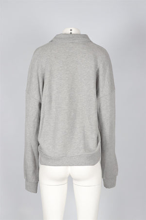 ÉTERNE GREY COTTON SWEATSHIRT XSMALL