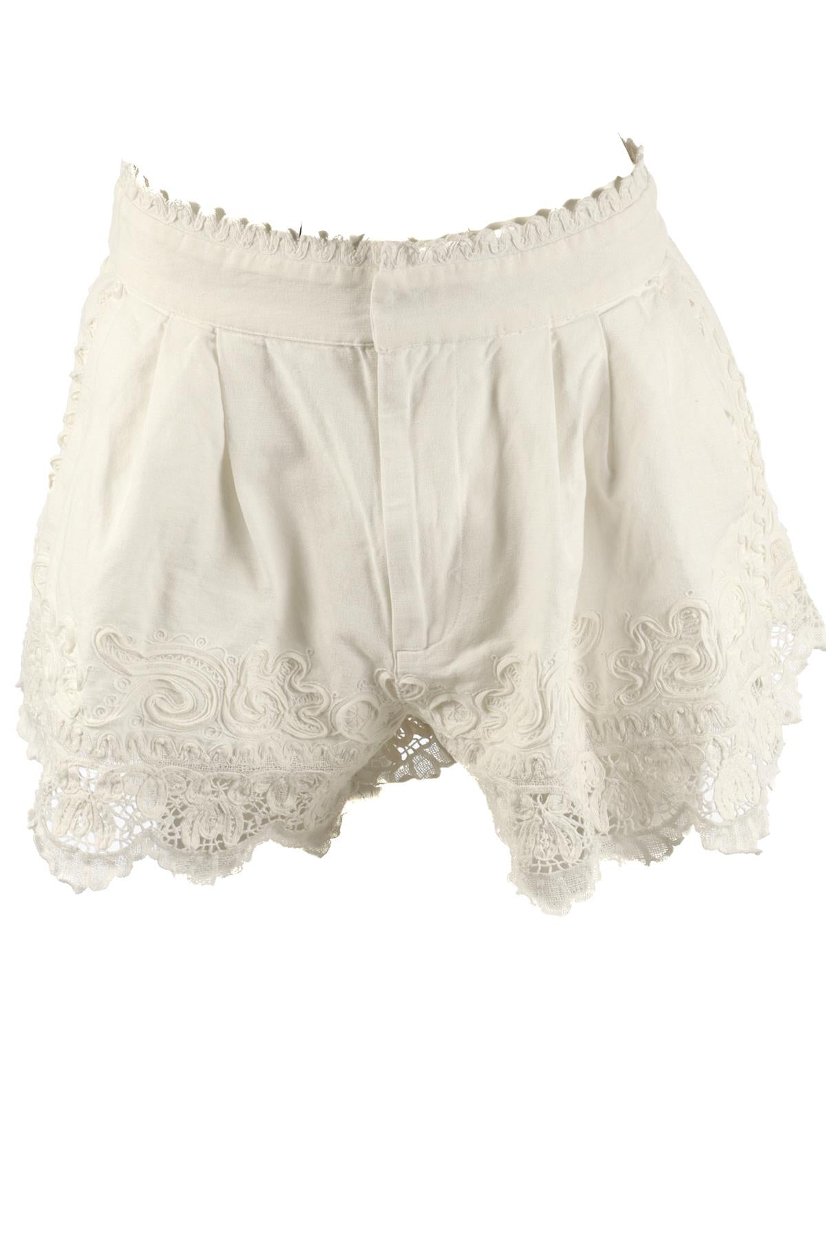 SEA NEW YORK WHITE COTTON SHORTS US 8 UK 12