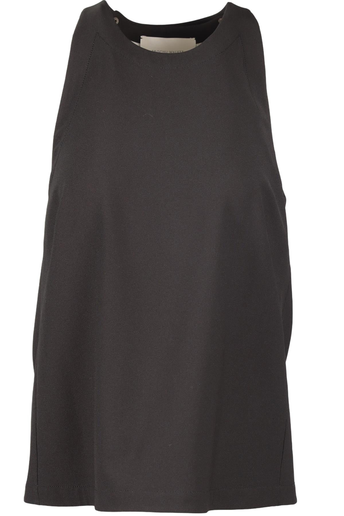BROCHU WALKER BLACK CREPE TOP MEDIUM