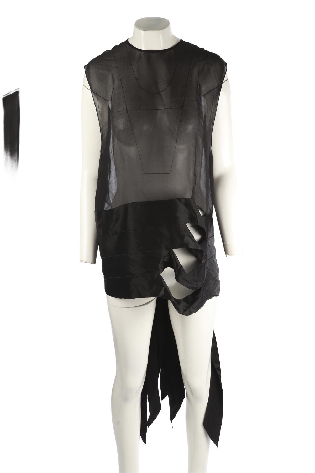 ALEXANDER WANG BLACK CREPE TOP US 8 UK 12