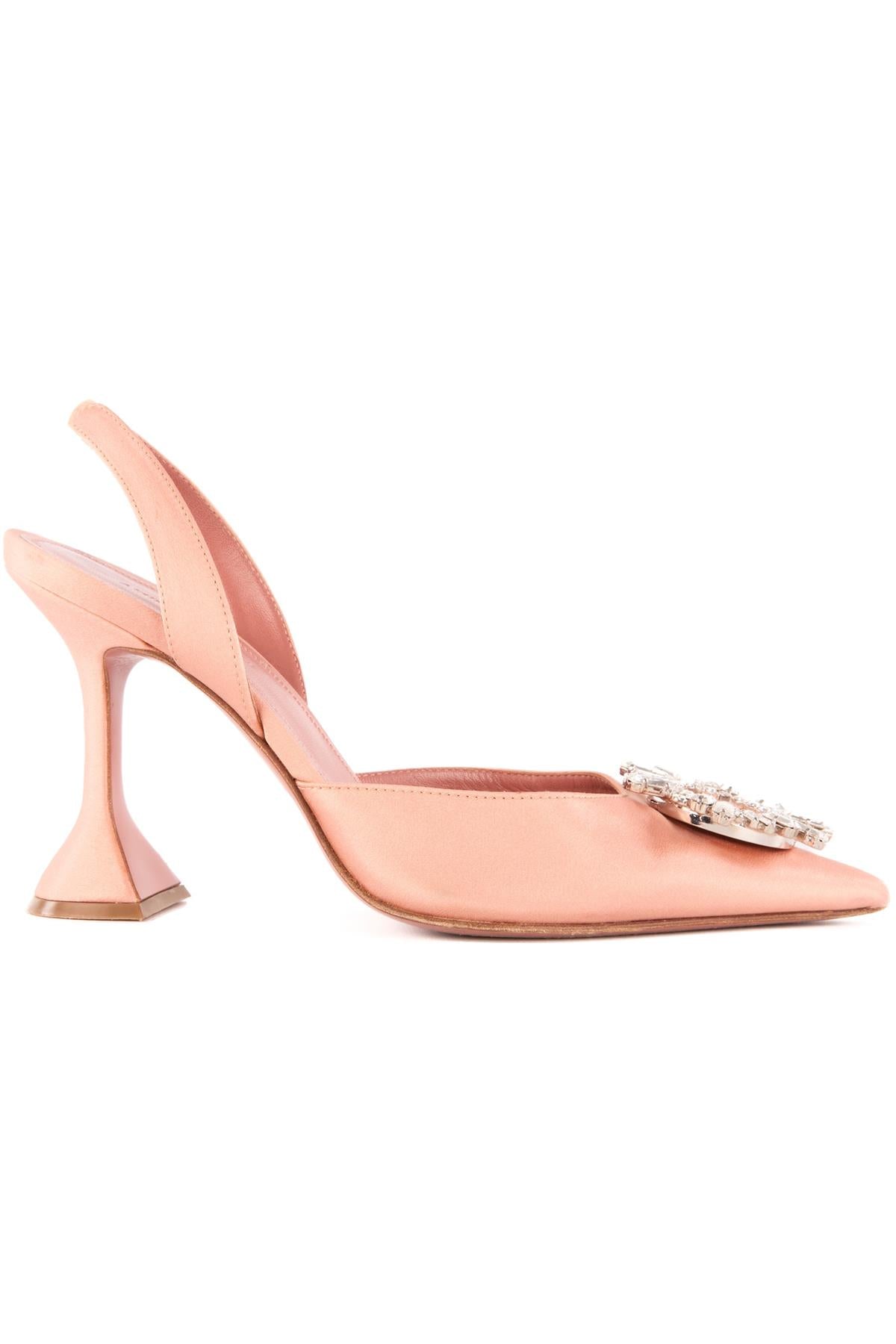 AMINA MUADDI PINK BEGUM SATIN SLINGBACK PUMPS EU 38.5 UK 5.5 US 8.5