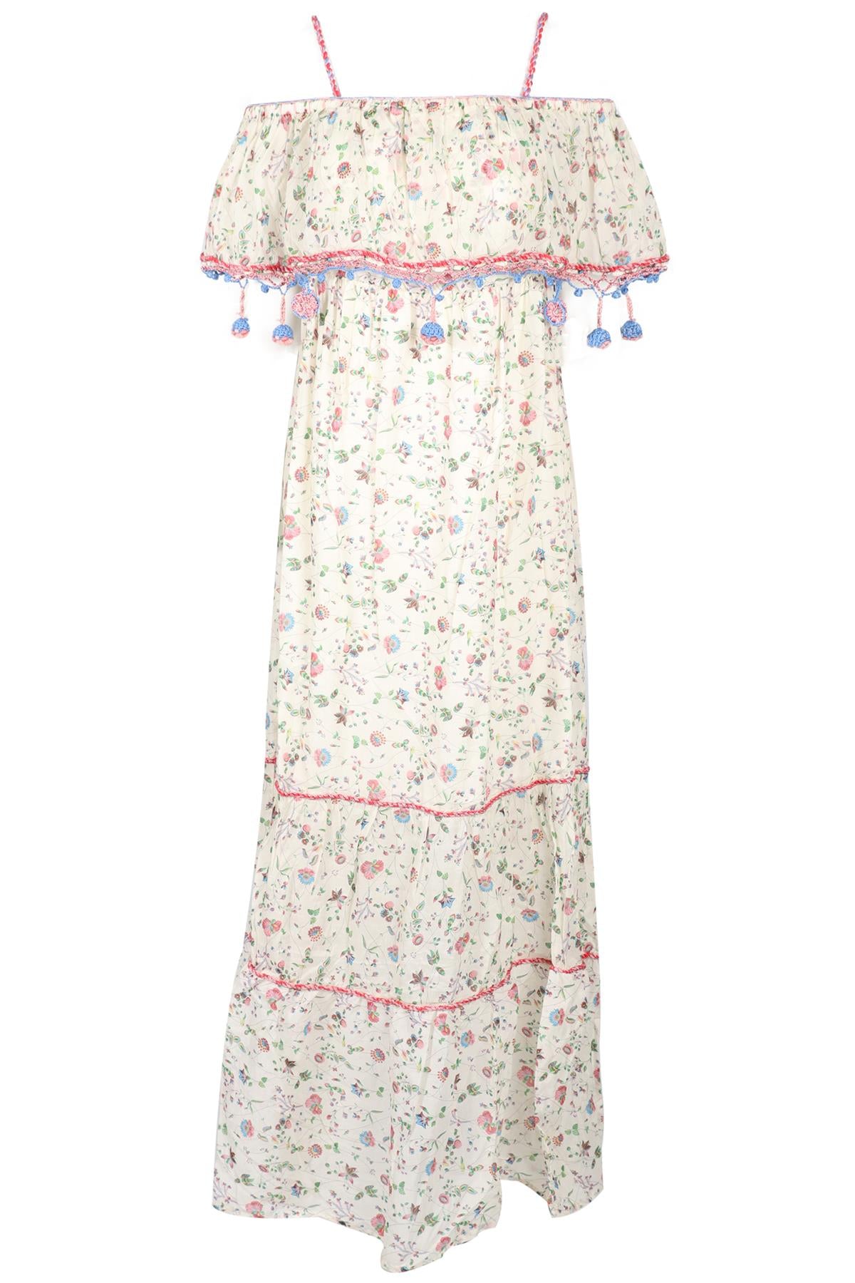 ANJUNA MULTICOLOURED COTTON MAXI DRESS MEDIUM