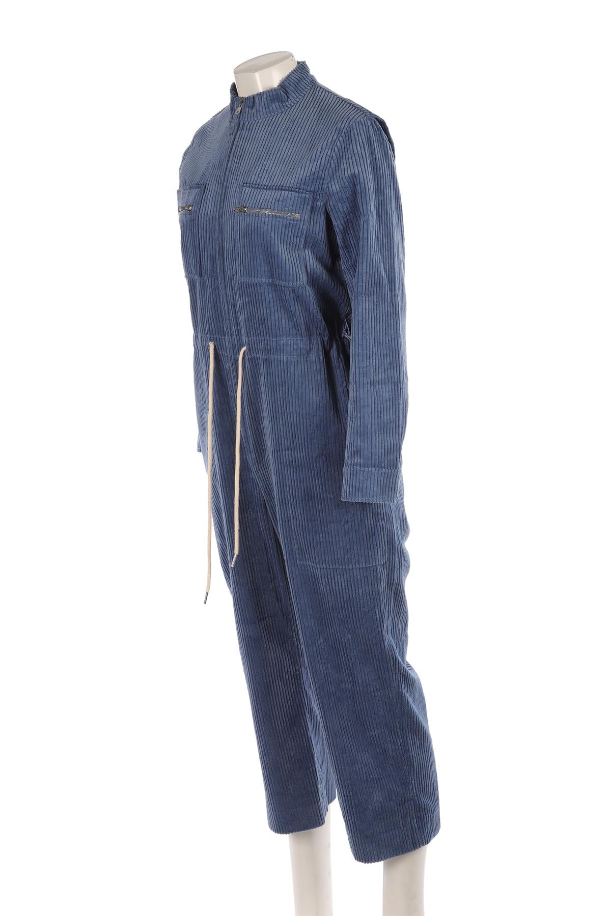SANDRO BLUE CORDUROY JUMPSUIT FR 40 UK 12
