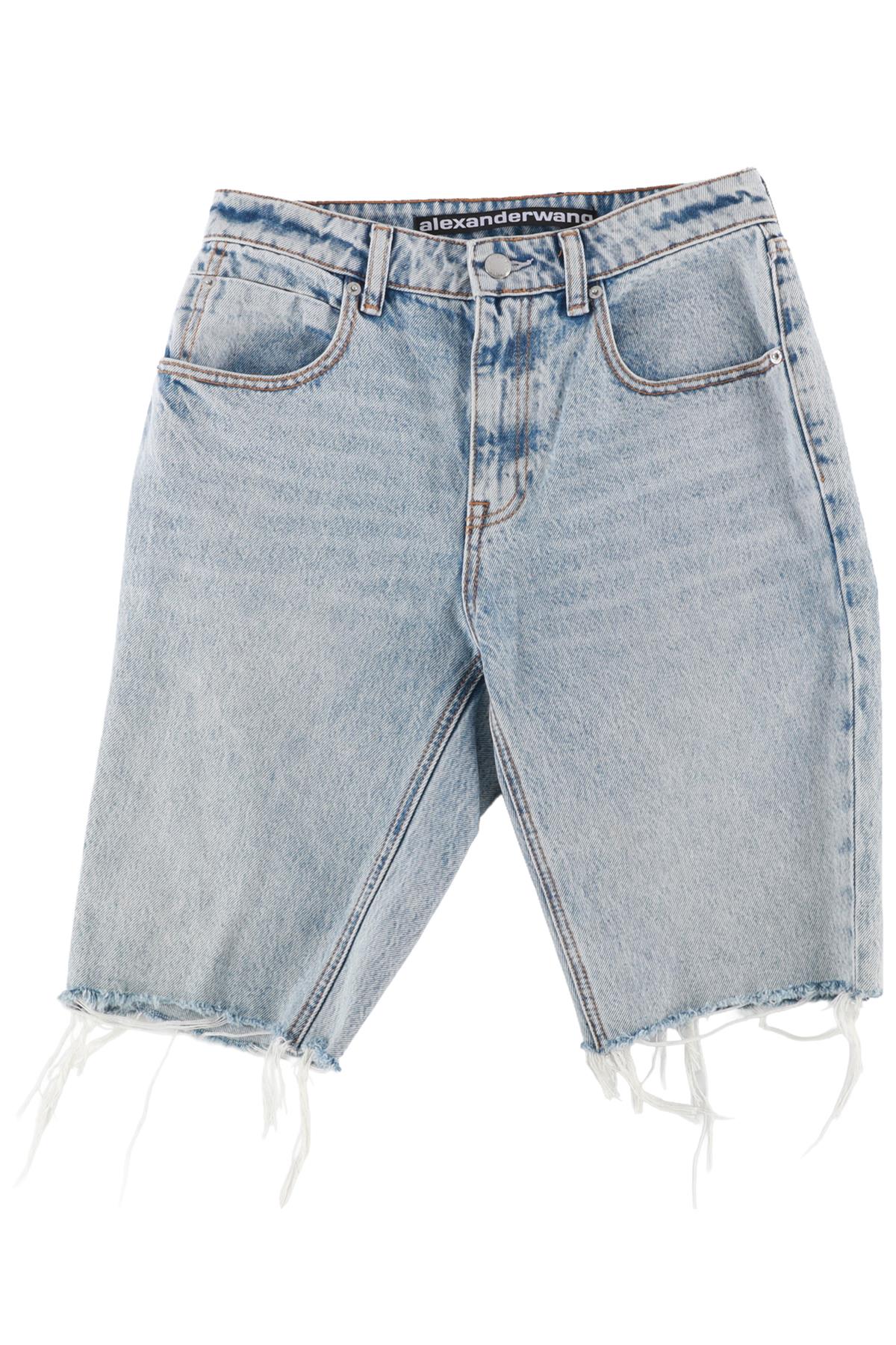 ALEXANDER WANG BLUE DENIM SHORTS W25