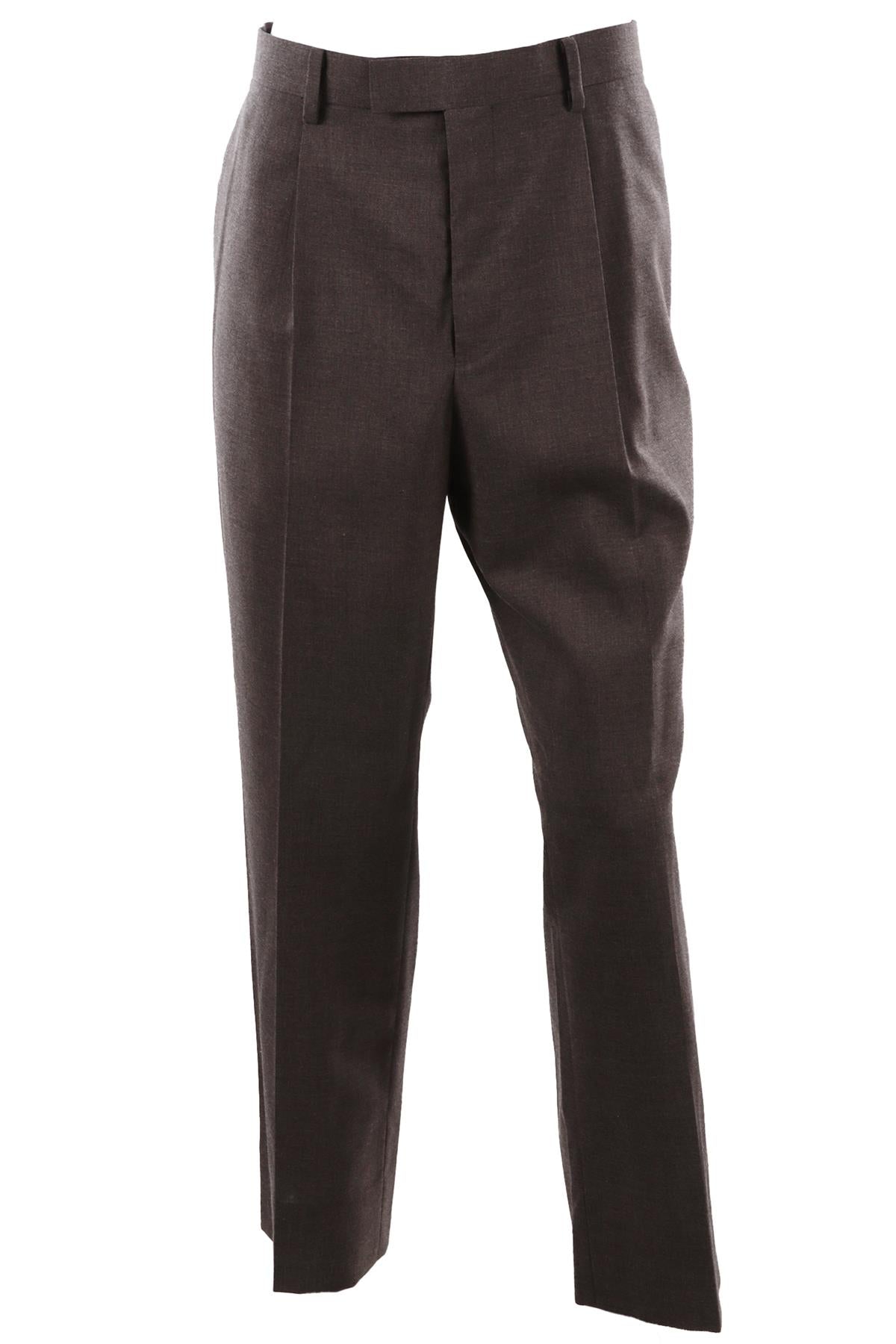 GREY MEN'S CASHMERE STRAIGHT LEG PANTS