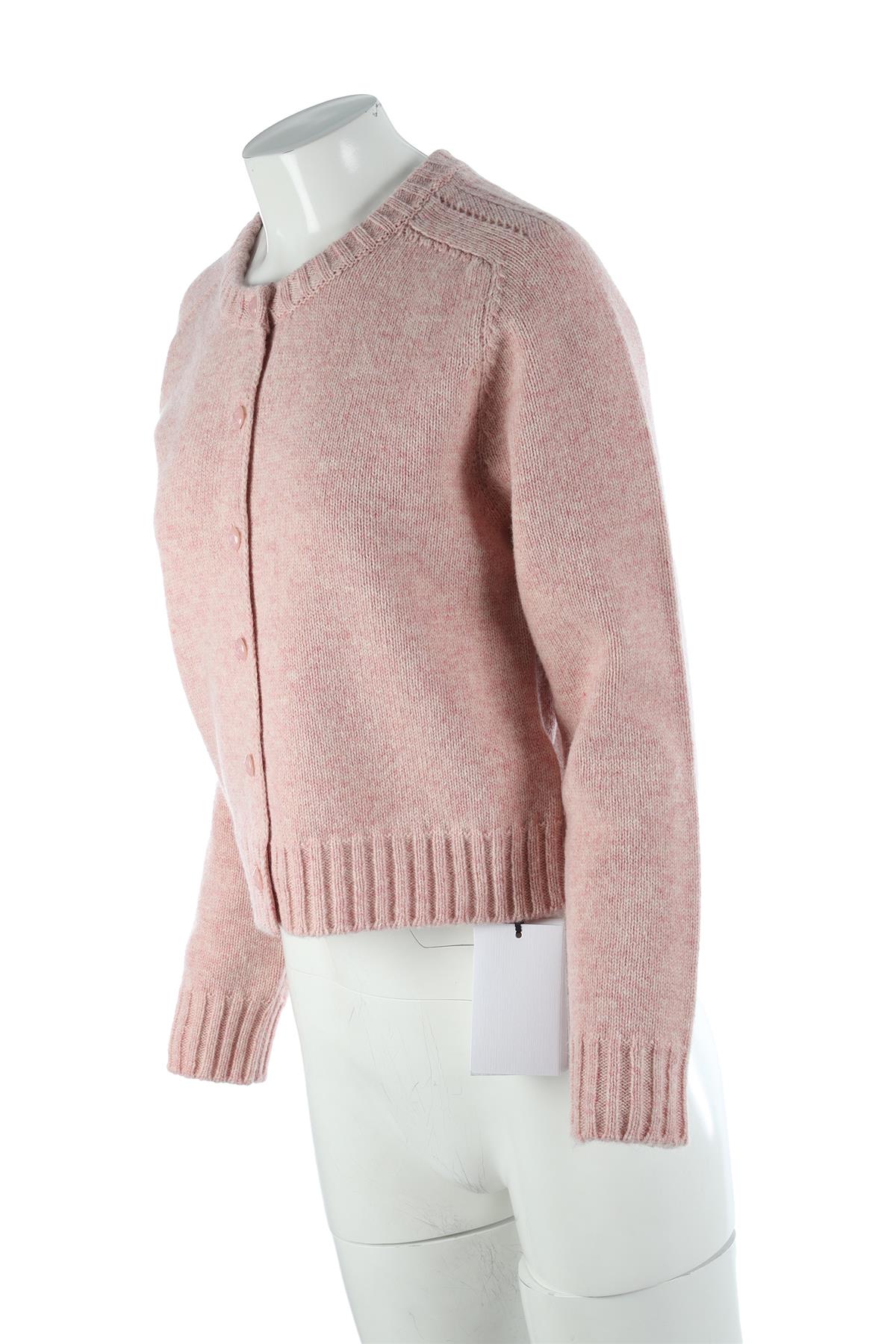 CELINE PINK TRIOMPH WOOL CARDIGAN LARGE