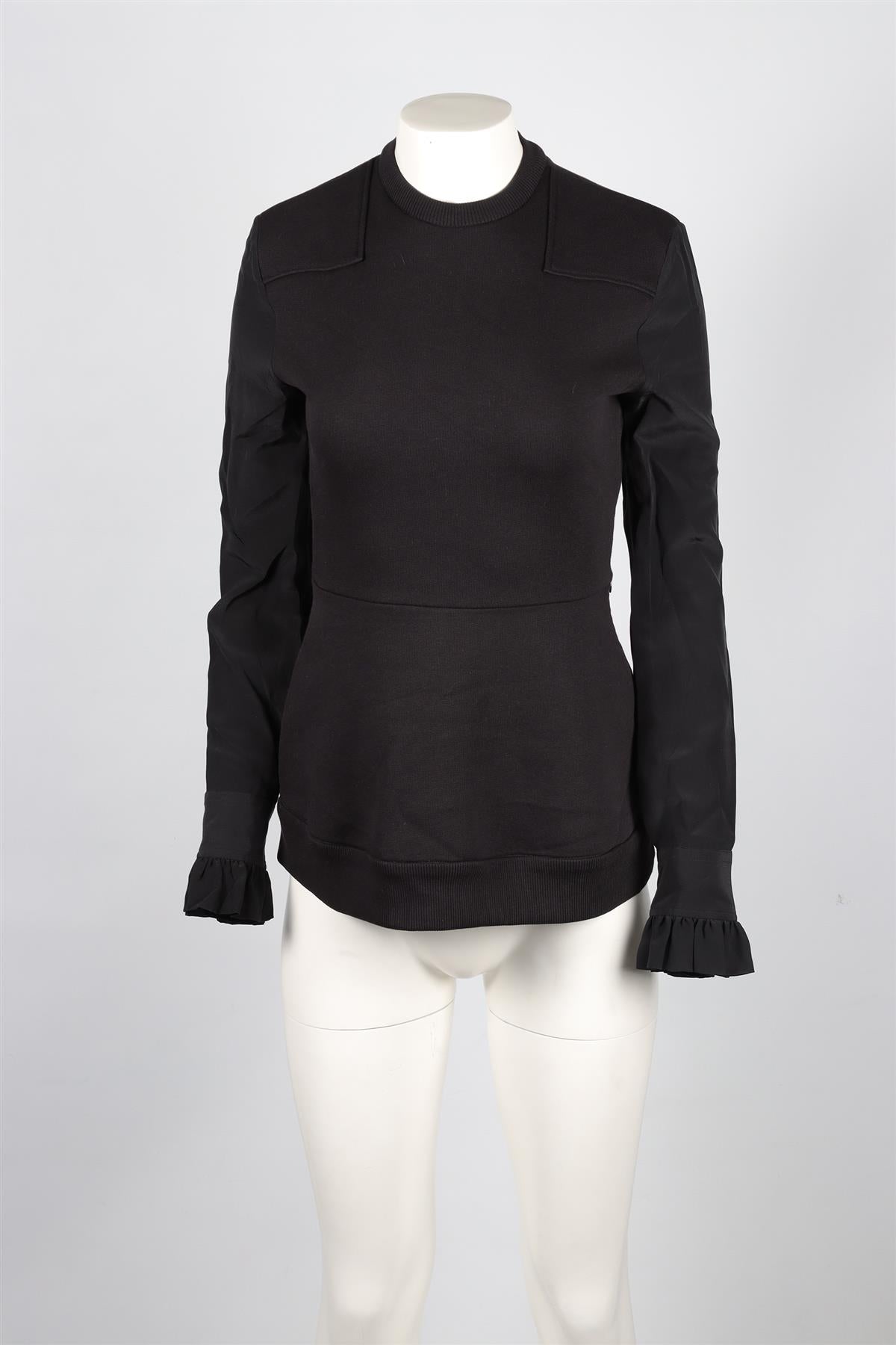 GIVENCHY BLACK COTTON SWEATSHIRT FR 36 UK 8