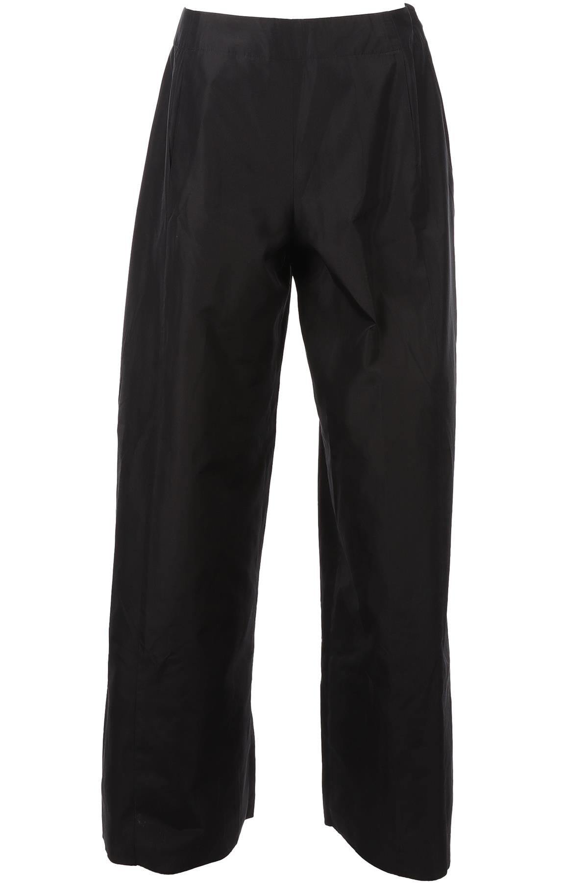 ETRO BLACK TAFFETA WIDE LEG PANTS IT 42 UK 10