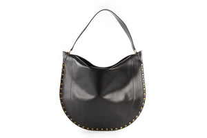 ISABEL MARANT BLACK OSKAN LEATHER SHOULDER BAG