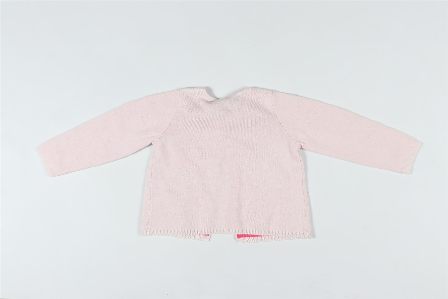 CHRISTIAN DIOR PINK BABY GIRLS COTTON CARDIGAN 6 MONTHS