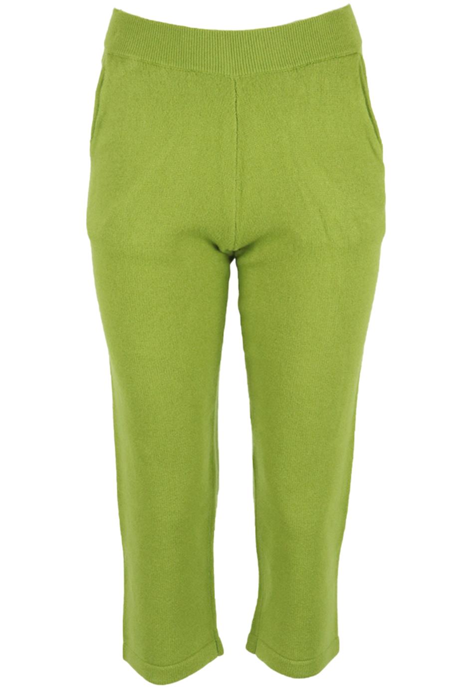 THE ELDER STATESMAN WOOL BLEND STRAIGHT LEG PANTS XSMALL