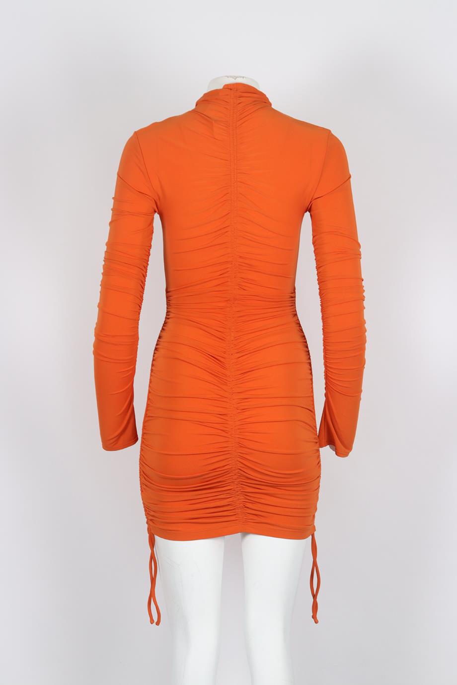 A.L.C. RUCHED STRETCH JERSEY MINI DRESS SMALL