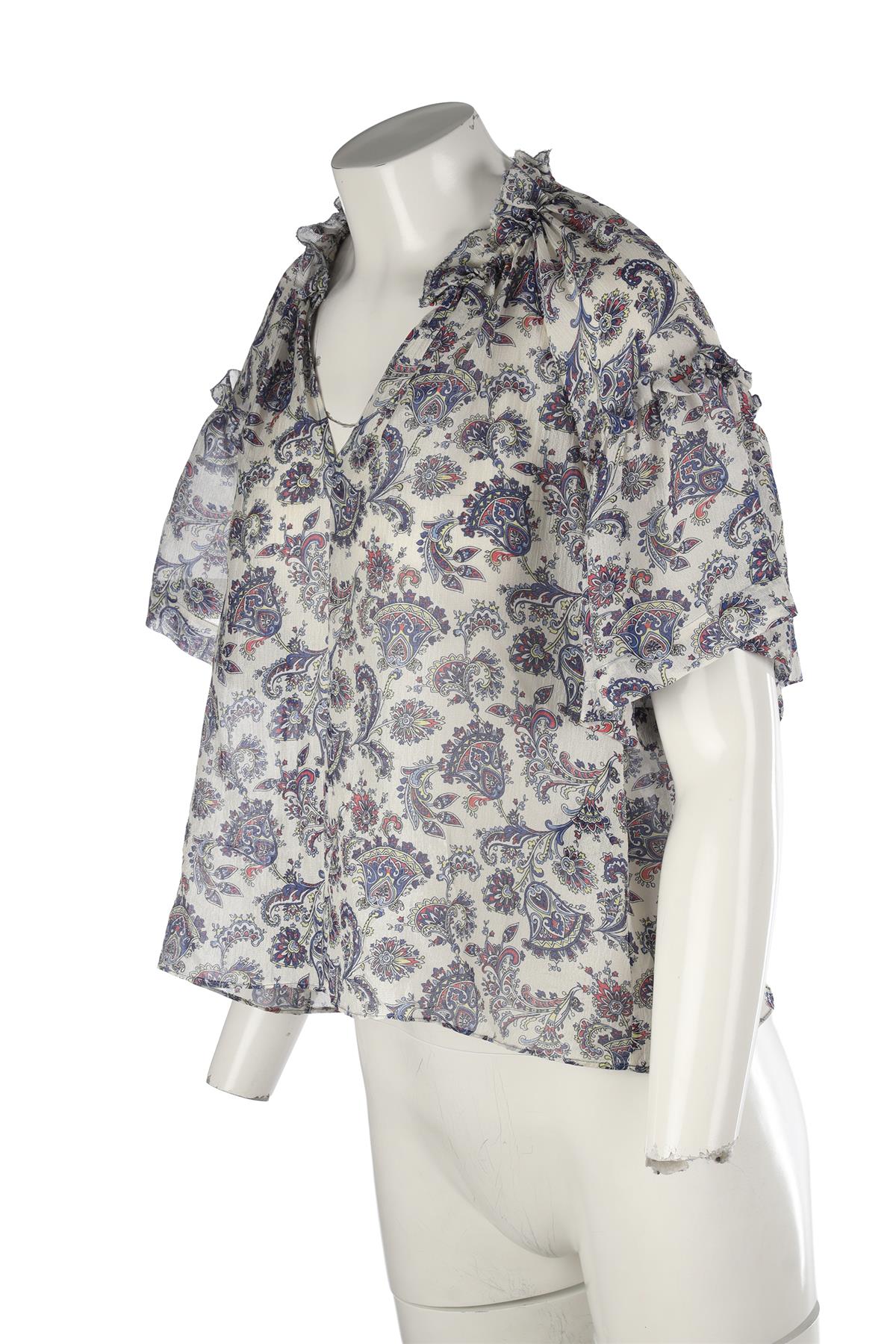 ISABEL MARANT MULTI SILK TOP FR 34 UK 6 US 2