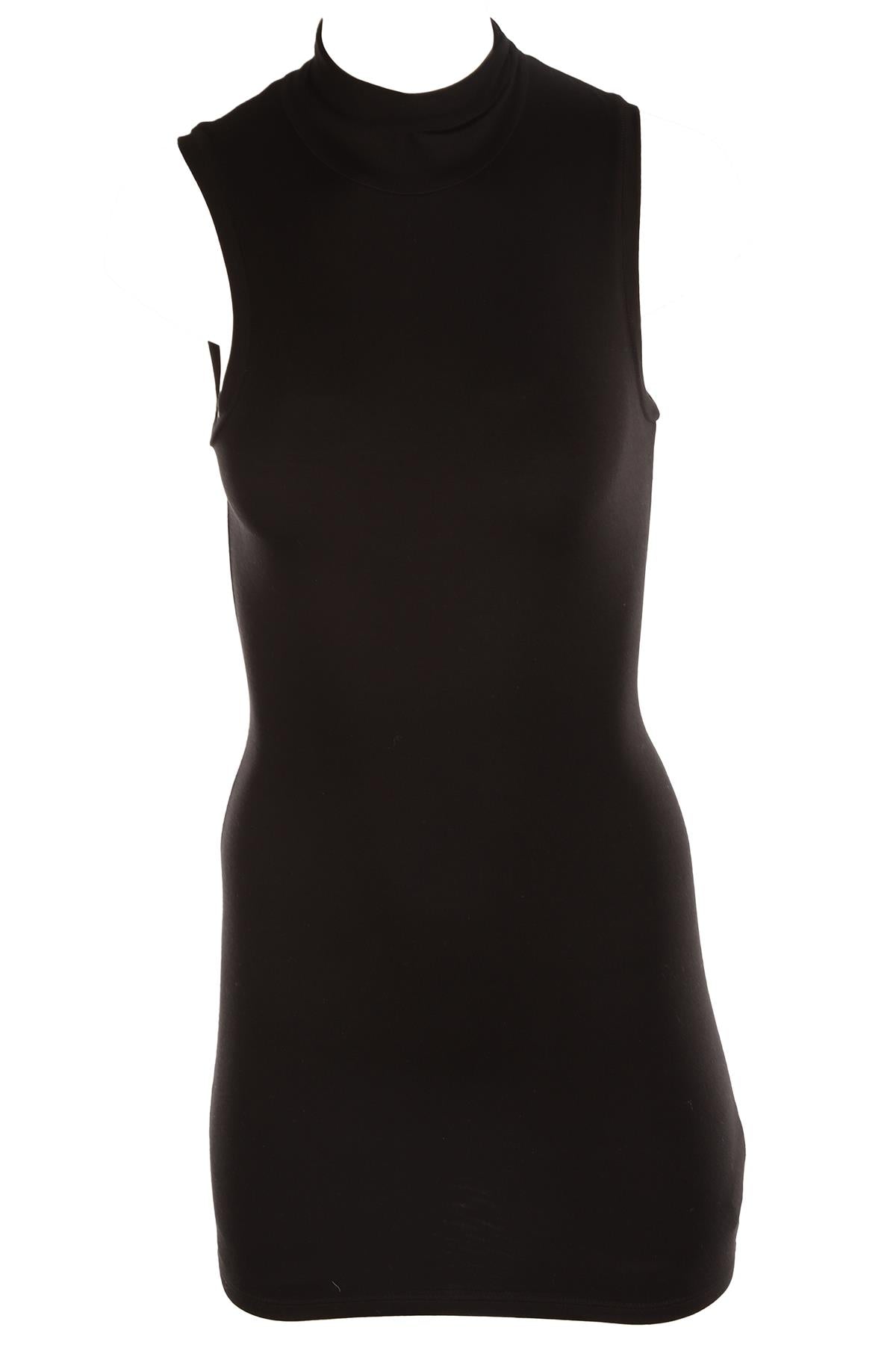 ETERNE BLACK JERSEY MINI DRESS SMALL