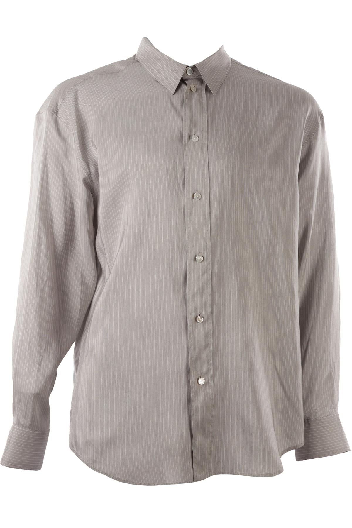 GREY MEN'S SILK SHIRT